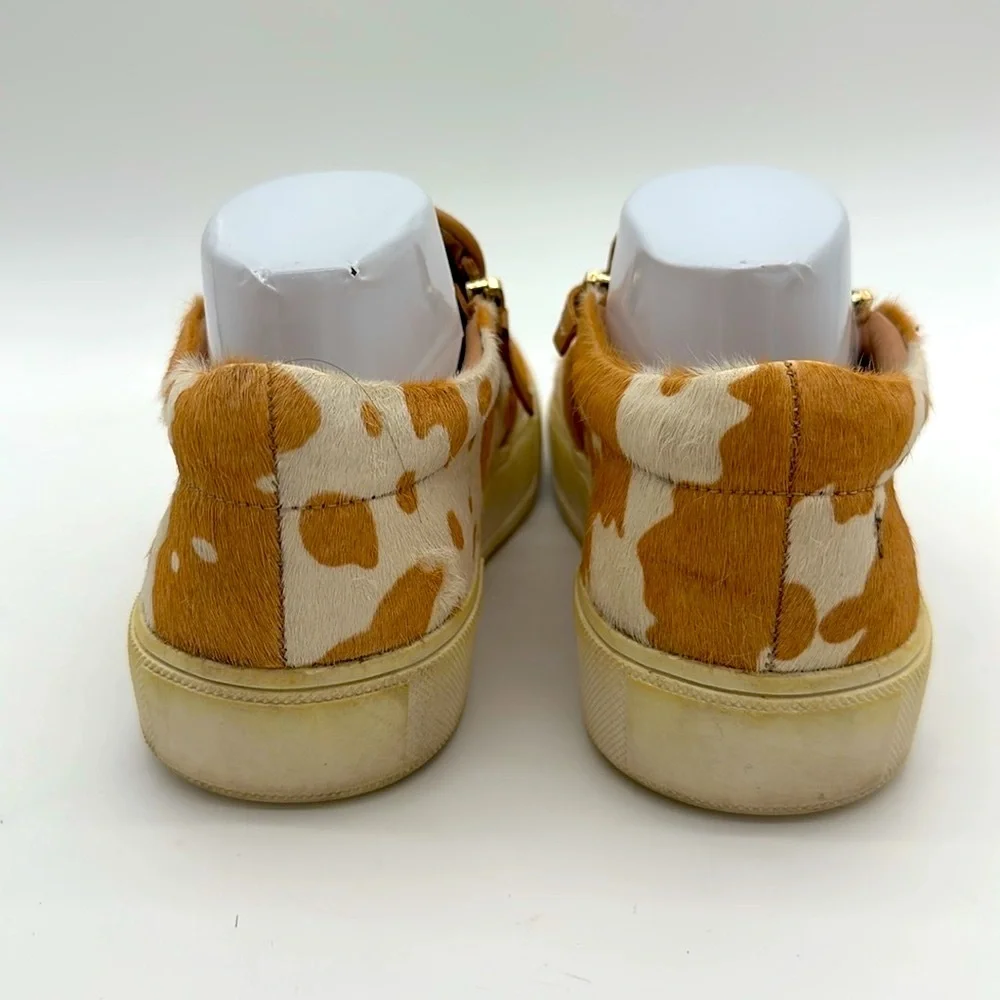 Very Volatile Animal Print Natural Tumble Hide Zip Up Slip On Shoes W Size 8.0